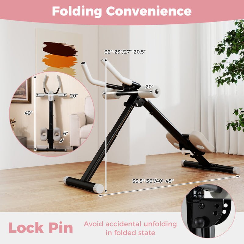 Adjustable Abdominal Trainer Ab Workout Machine Foldable Ab Cruncher - Monochyme