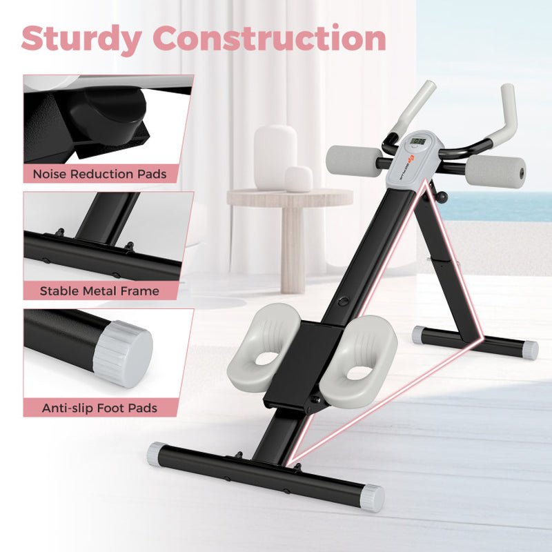 Adjustable Abdominal Trainer Ab Workout Machine Foldable Ab Cruncher - Monochyme