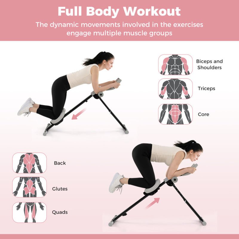 Adjustable Abdominal Trainer Ab Workout Machine Foldable Ab Cruncher - Monochyme